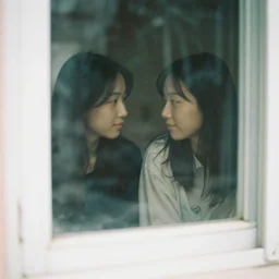 my reflection in the window