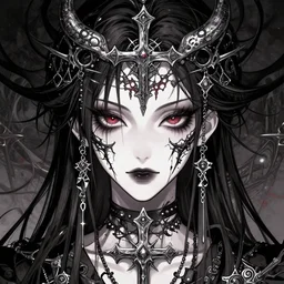 techwear occultist, chaos magick, leviathan cross, androgynous, beautiful, detailed symmetrical close up portrait, intricate complexity, in the style of kyoto animation key visuals and takato yamamoto, artgerm, cel shaded