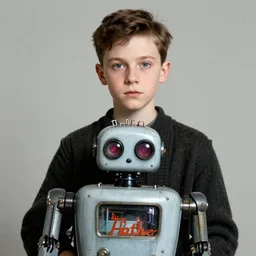 promotional still portrait from the remastered german expressionist film'the father'( 1 9 3 6 ) starring teenage orson welles as the young robot, portrait photographed by diane arbus and f w murnau, shallow depth of field beautiful expressionistic sets, remastered dramatic lighting hyperrealistic shocking detail trending on artstation 8 k