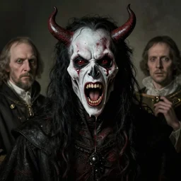 portrait of screaming demon with melting face from evil dead ( 2 0 1 3 ) by henry fuseli and hieronymus bosch, greg rutkowski, ominous, highly detailed