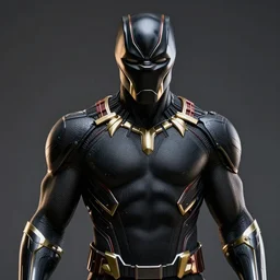 marvel black panther as a cyborg, hyper realistic