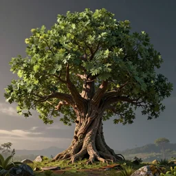 the tree of yggdrasil, astrophotography, 4 k resolution, octane render, unreal engine, ultradetailed, photorealistic, ultrarealism, trending on artstation, volumetric lighting, style of 3 dimensional render