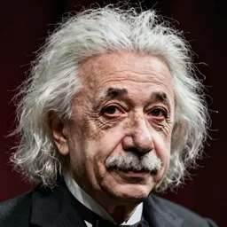 detailed portrait of einstein having a smug expression, award winning, 4k, 8k, high detail