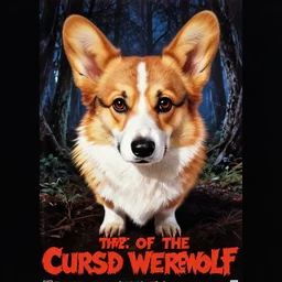 movie poster for curse of the corgi werewolf, 1 9 8 0 s horror