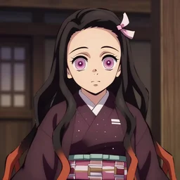 emma watson as nezuko Kamado from demon slayer anime ねずこちゃん  screenshot from demon slayer nezuko from demon slayer anime by artgem by greg rutkowski trending on artstation