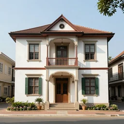 a building in colonial style, architecture
