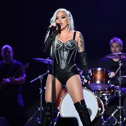 lady gaga on stage with van halen