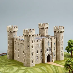 a model of windsor castle made of paper clips