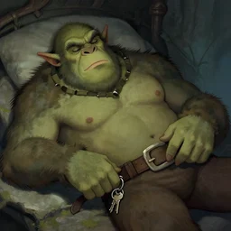 Fantasy illustration by Clyde Caldwell The ogre snores in its sleep, its head bobbing from side to side. You reach down to the belt at its waist and feel for the ring of keys hanging from it.