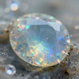 an underwater wave iridescent gemstone texture with high refraction, glass, shining, opal, diamond, sapphire, topaz, nature, photo, motion blur, macro lens, soft, abstract, lens flare