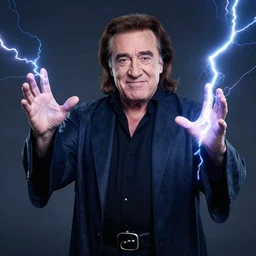 danny devito as a space wizard shooting lightning out of his hands, official photo, hyper realistic, octane render