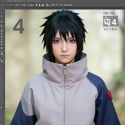 photo of sasuke uchiha, iq 4, 1 5 0 mp, 5 0 mm, f 1. 4, iso 2 0 0, 1 / 1 6 0 s, natural light, adobe photoshop, adobe lightroom, photolab, affinity photo, photodirector 3 6 5