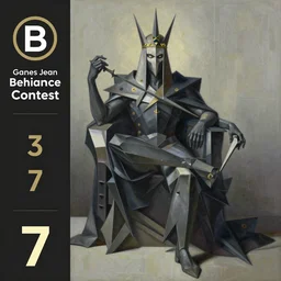 god king 3 7, an ultrafine detailed painting by james jean, behance contest winner, vanitas, angular, altermodern