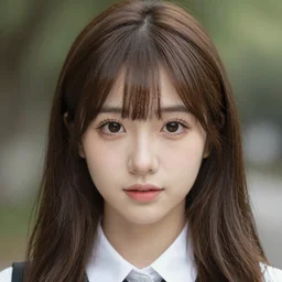 portrait of a beautiful kawaii woman, detailed, symmetry feature, award winning H-512 W-512 N-6