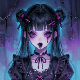 original jean giraud digital art painting pastel goth aesthetic, trippy creepy kawaii, buchuo liu