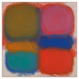 abstract colour field painting, organic shapes, two colors, by rothko and peter doig