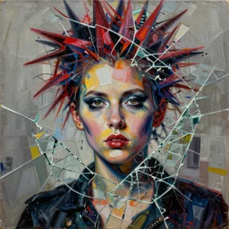 beautiful distortion digital collage, decoupage, assemblage, photomontage, canvas texture, contemporary art, punk art, photorealistic, portrait, expressionism, masterpiece, dynamic composition, spectacular quality, intricate oil details, broken glass