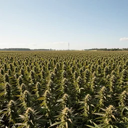a huge marijuana plantation wide angle photo