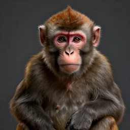 portrait of monkey, au naturel, hyper detailed, digital art, trending in artstation, cinematic lighting, studio quality, smooth render, unreal engine 5 rendered, octane rendered