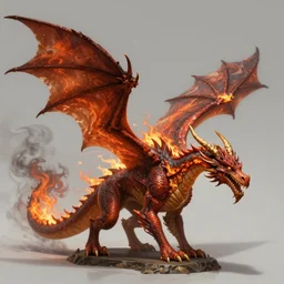 fantasy literature style illustration, a dragon with huge wings, flames, smoke, intricate, highly detailed, digital painting, art stand, concept art, smooth, clear focus, illustration, artwork by andreas rocha and james gurney - h 9 0 0