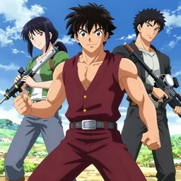 an epic anime of tuff luck, fan art
