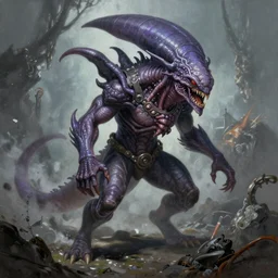 a ultradetailed painting of mind flayer by ustin Gerard and Jim Burns trending on artstation , 4k