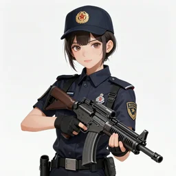 security guard girl with railgun, lily frame, art by ilya kuvshinov, rossdraws, sharp focus, art by wlop and artgerm, extreme detail, detailed drawing, hyper detailed face, mohrbacher, featured on artstation, octane render,, 8 k