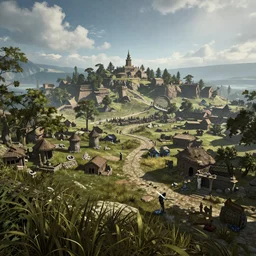 scenic view of Sadrith Mora from Morrowind, Artstation 4k, Unreal engine