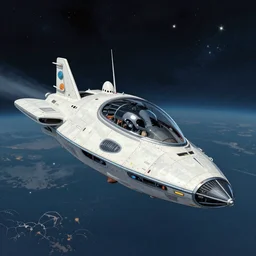 A spaceship by Ron Cobb concept art for Alien