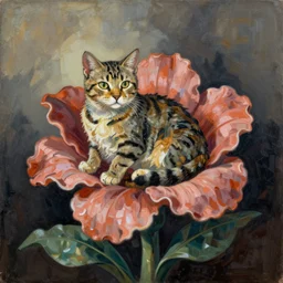 picasso in flower cat