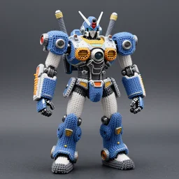 a crochet mecha robot, very detailed, Sigma 30 mm f/1.4