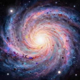a dreamy otherworldly 3 d render of stargate through spiral galaxy, pixiv fanbox, dramatic lighting, maximalist pastel color palette, splatter paint, pixar and disney exploded - view drawing, graphic novel by fiona staples and dustin nguyen, peter elson, alan bean, wangechi mutu, clean cel shaded vector art, trending on artstation