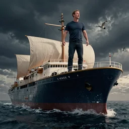 mark Zuckerberg hopping back aboard the mothership as he has decided to go back home, dramatic mood lighting, professional photography