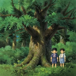 a geant oak tree in a forest of ori and the will of the wisps, studio ghibli, painted by tim hildebrandt, michael whelan, j. c. 8 k