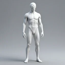 white humanoid xenomorph albino alien perfect smooth human anatomy, no face, bone white smooth head : : 2 full male body smooth, strong : : standing : : 5 octane render ultra realistic full body