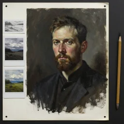 asset sheet, material study ( caricature ) minister ( hyperrealistic surrealist style oil painting ) dark foreboding