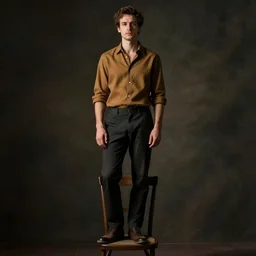 A man standing on a chair