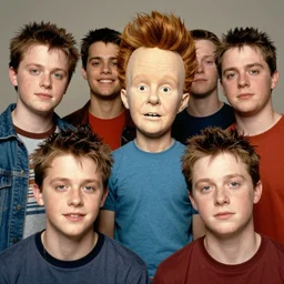 the beavis and butthead live - action movie played by teenage actor look - alikes with highly detailed correctly proportioned faces