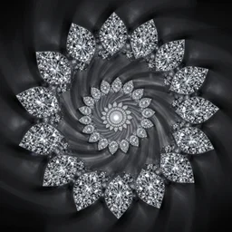 fractal made if diamonds in dpiral