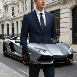 “Elegant expensive mechanic suit designed by Lamborghini, In London, stunning high tech, realistic, cinematography”