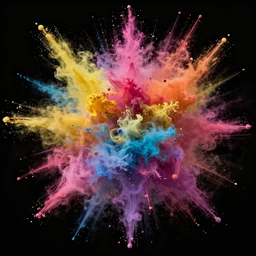 colorful powder explosion, multi - colored, studio shot, photorealism, photography hd wallpaper, 4 k