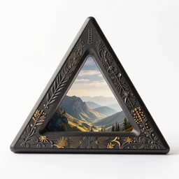 modular triangle instrument, studio product photography, isolated on a pure white background, centered, entire object in frame, sharp focus, soft studio lighting