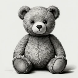 grunge drawing of a teddy bear by - beeple , loony toons style, horror themed, detailed, elegant, intricate