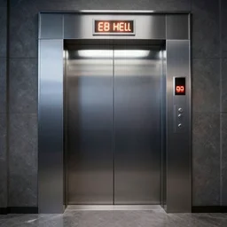 elevator to hell, digital art, artstation, hyperdetalied, ultra-realistic, high quality,8k,
