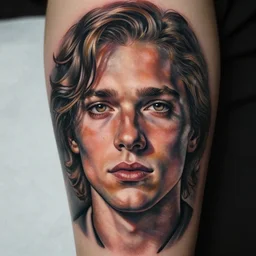a tattoo of ethan van sciver's face