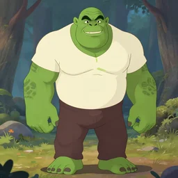 wow orc is not having any luck with the ladies. he is wearing a shirt and pants.