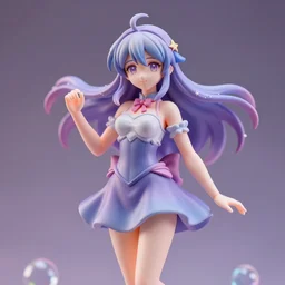 James Jean isolated magical girl vinyl figure, figure photography, romantic undertones, anime stylized, high detail, ethereal lighting - H 640