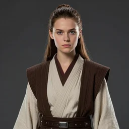 concept art portrait of a beautiful woman by iain mccaig, jedi master, highly detailed. star wars expanded universe, she is about 2 0 years old, wearing jedi robes.