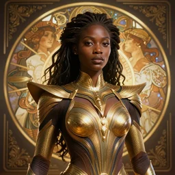 wakanda suit queen global illumination ray tracing hdr fanart arstation concept art, matte, art by wlop and artgerm and greg rutkowski and alphonse mucha