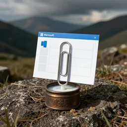 clippy the paperclip from microsoft word, drinking coffer, in a part, photography, trail cam footage, photorealistic, high def